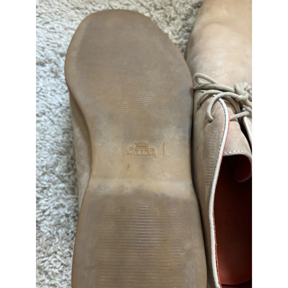 Peter Millar Mens Tan Nubuck Leather Chukka Desert Boots Size 11M MS16F03 Brazil